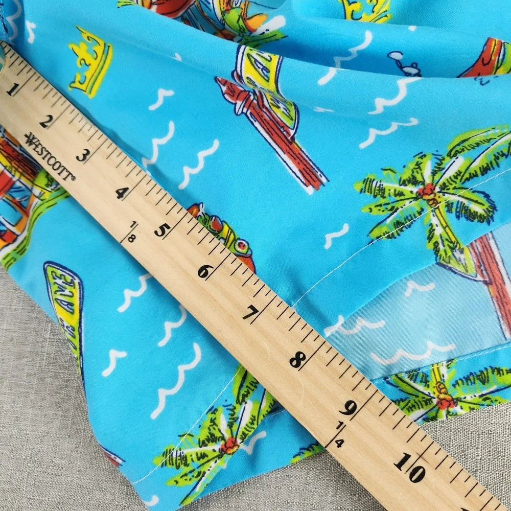 Peter Millar Mens XL Worth Ave Palm Beach Swim Trunks Blue Scooter Print Shorts